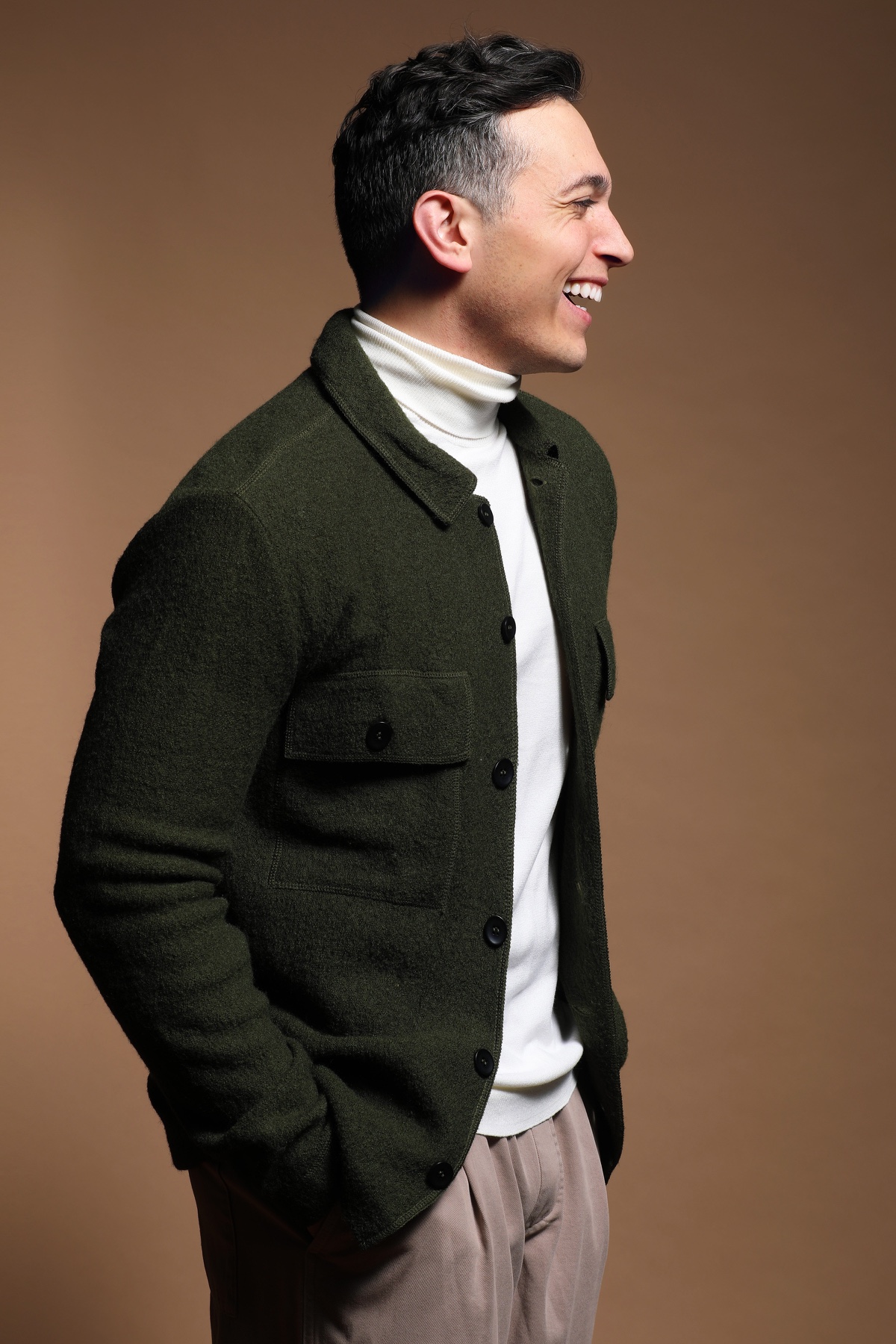 Raphael Picciarelli smiling in profile