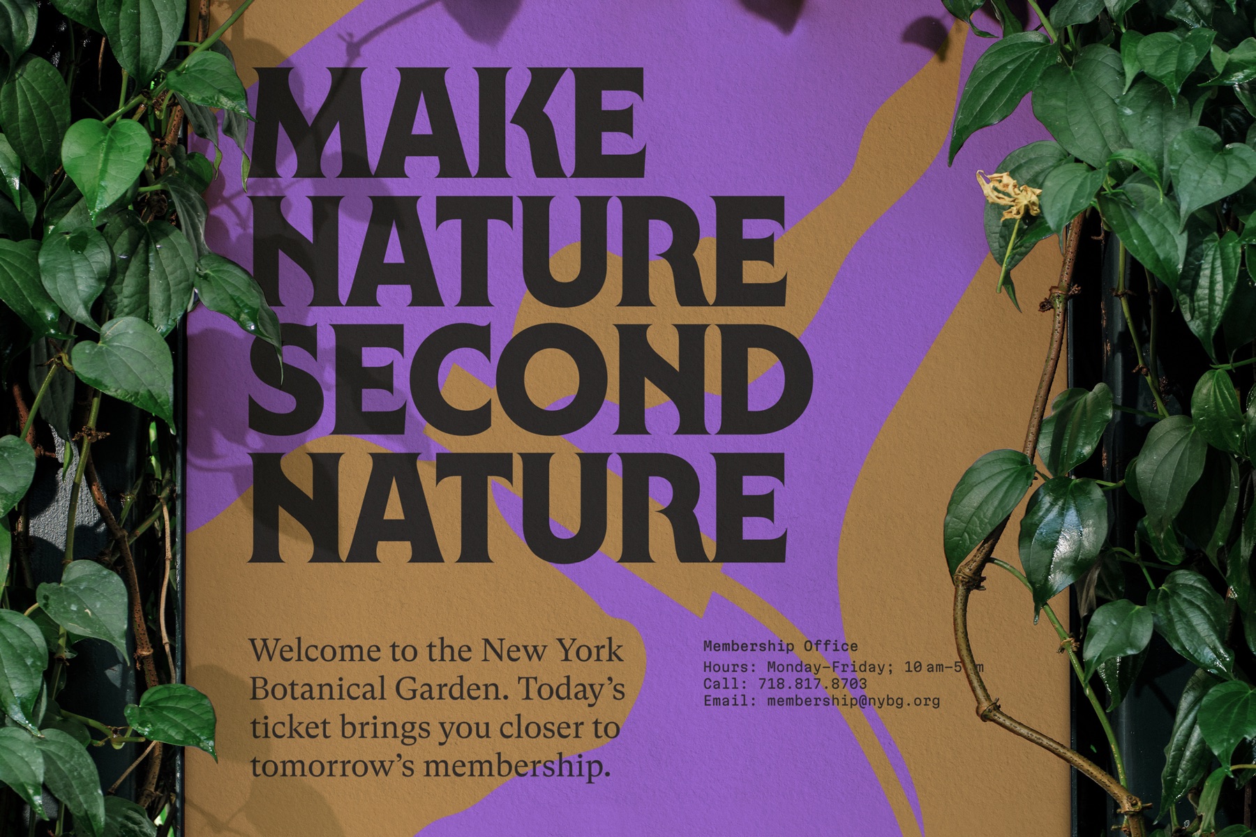 The New York Botanical Garden identity in public space
